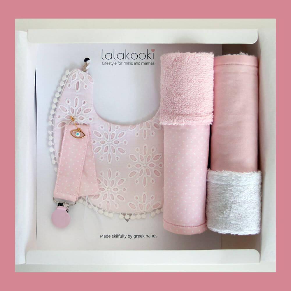 Gift box pink broderie