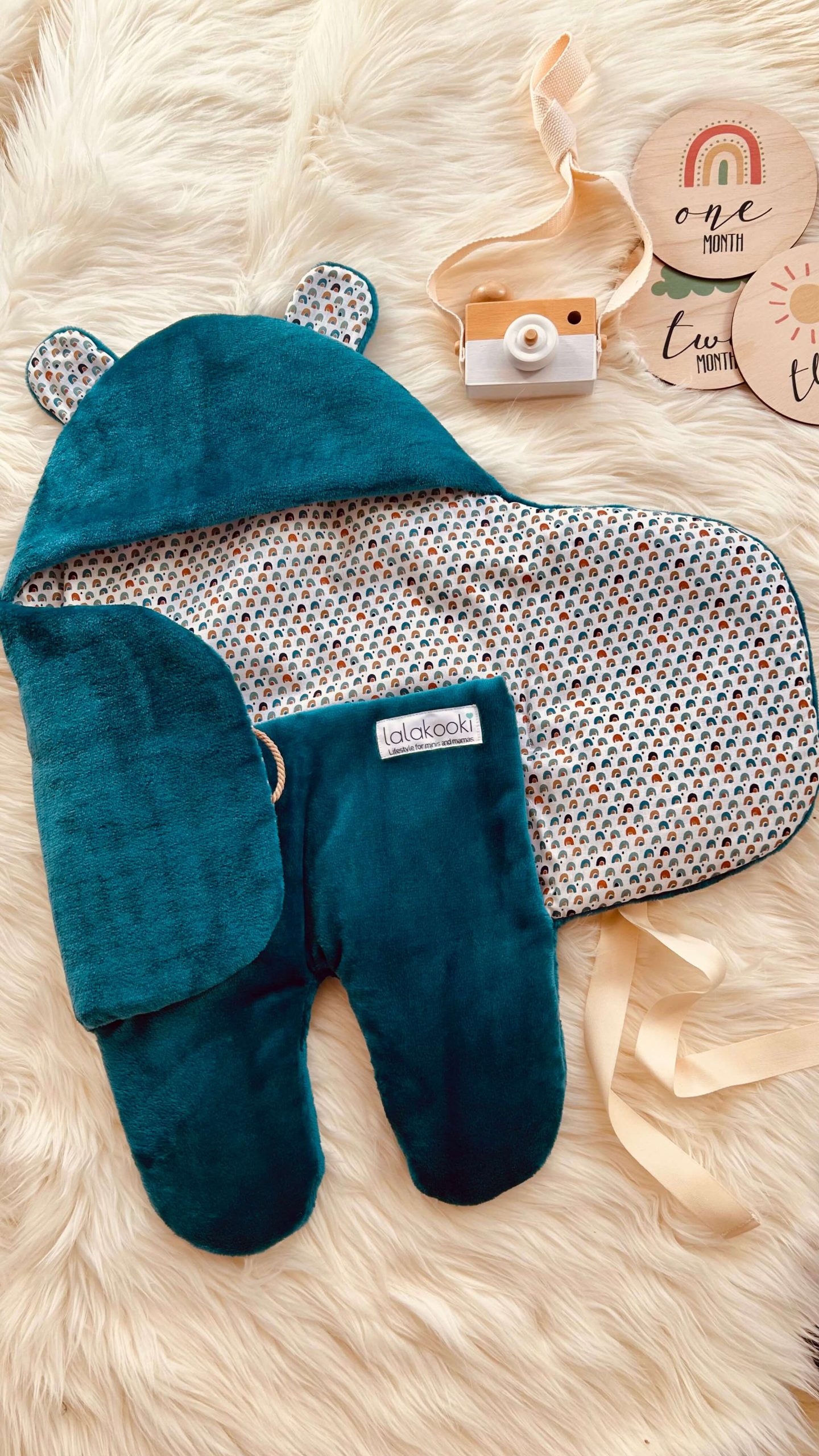 Baby suit - Blue Rainbow