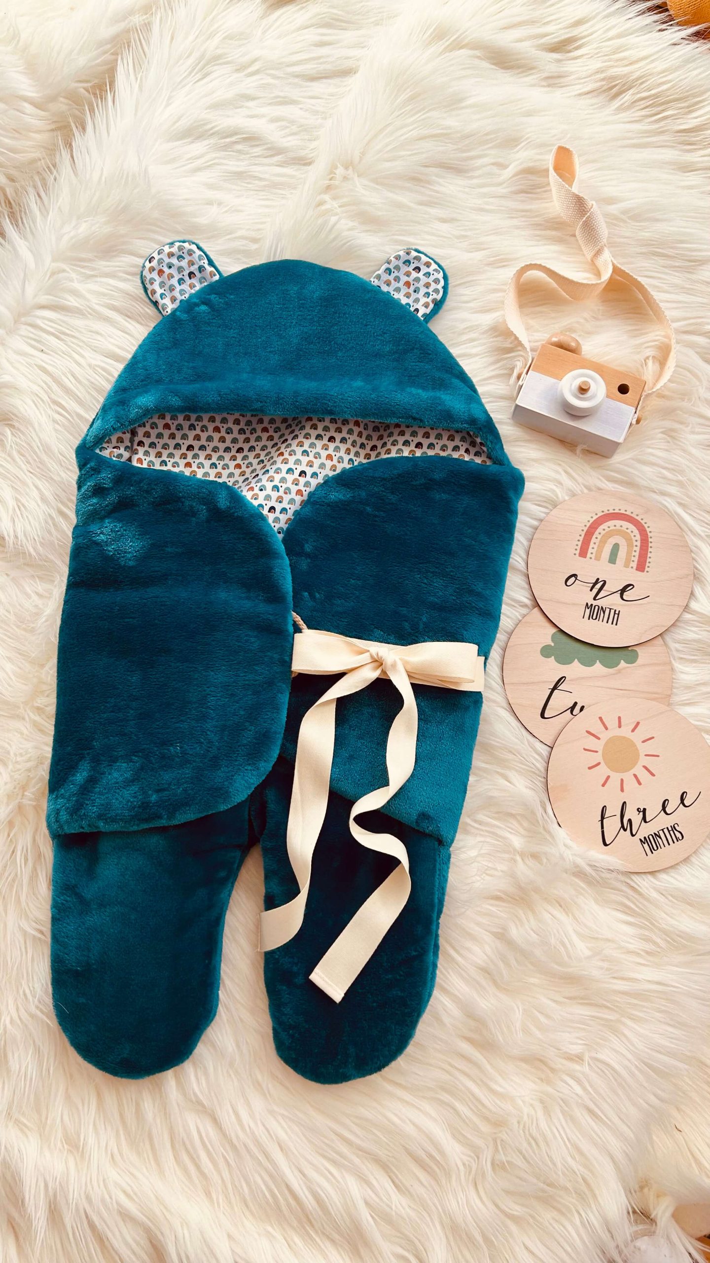Baby suit - Blue Rainbow