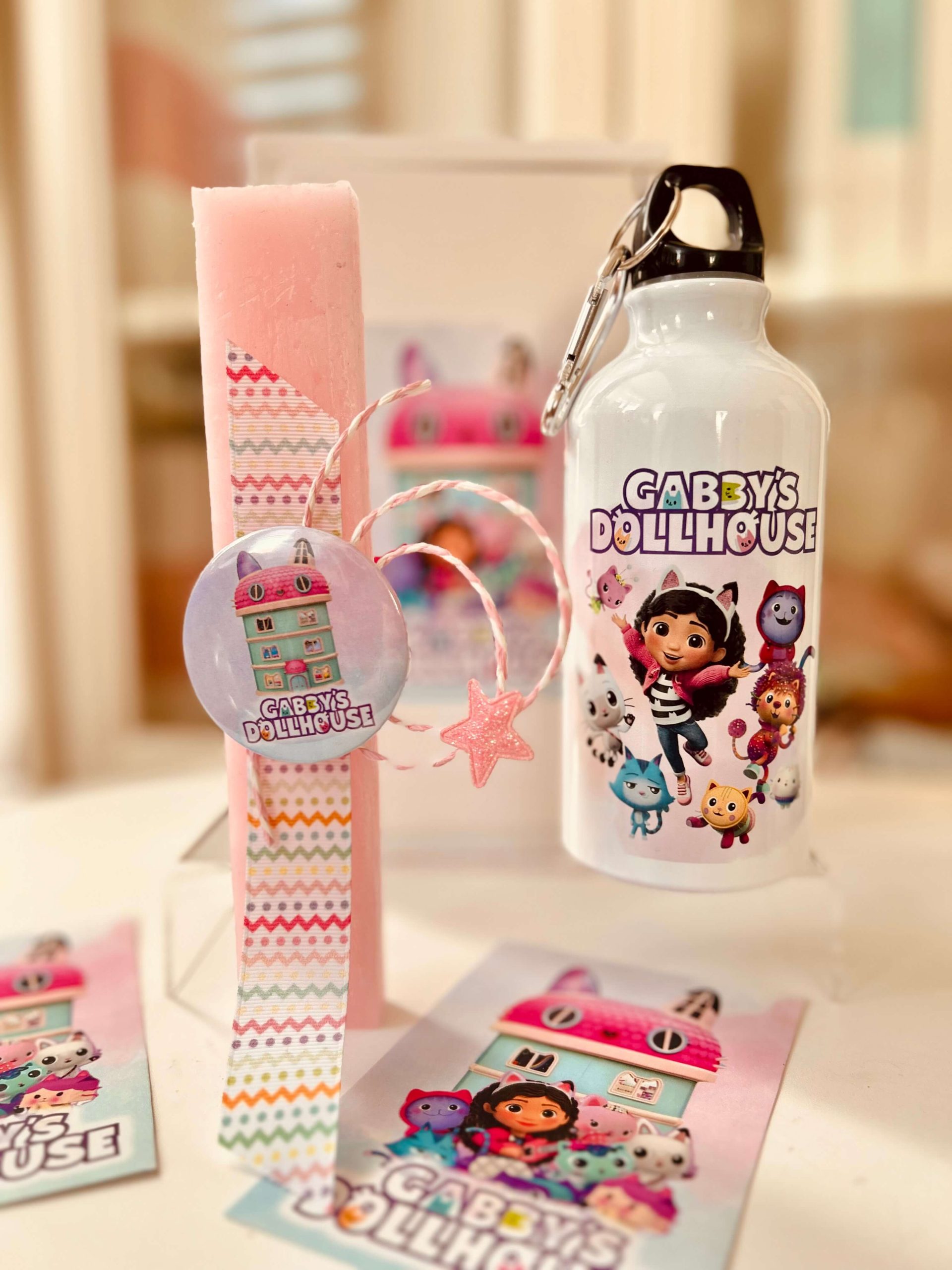 Πασχαλινή λαμπάδα Gabby's Dollhouse με παγουρίνο - Image 3